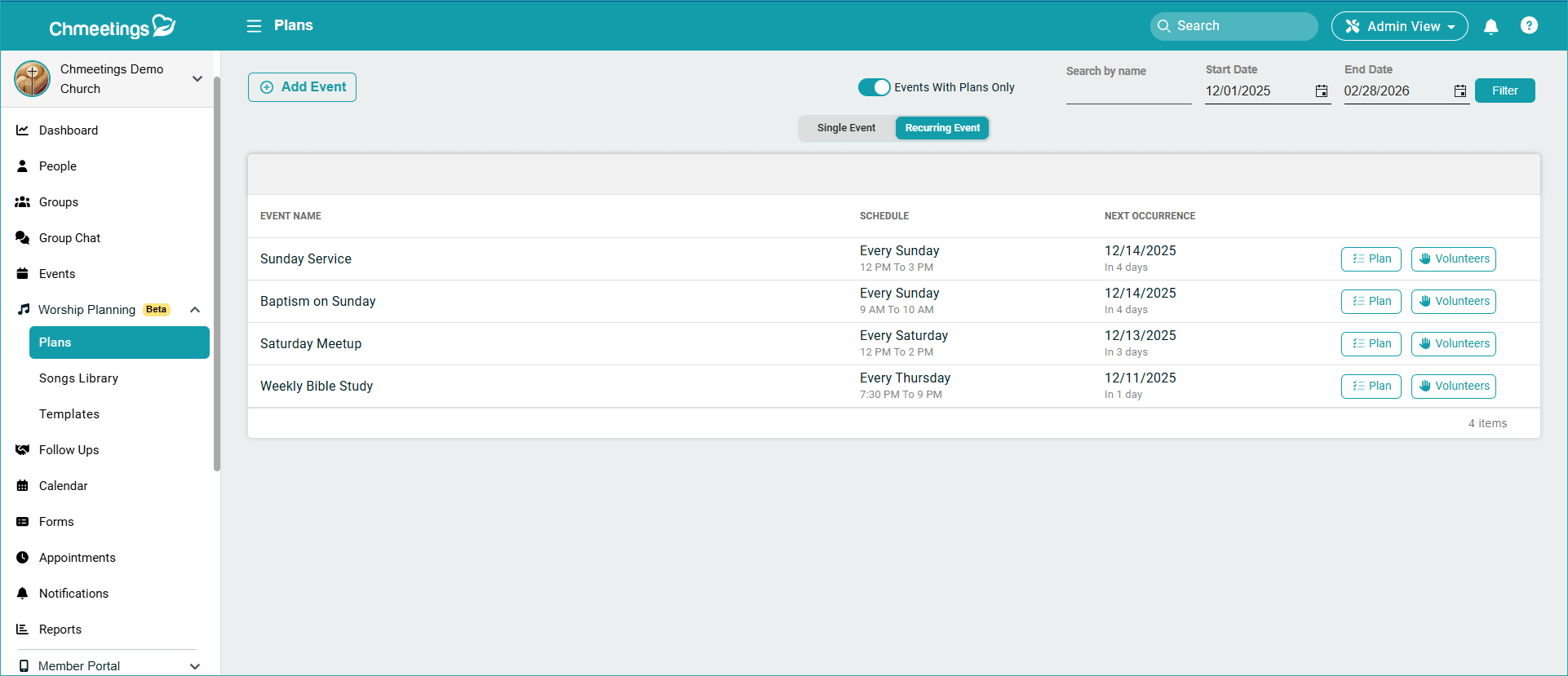 Release Notes 2025 8 plans page -