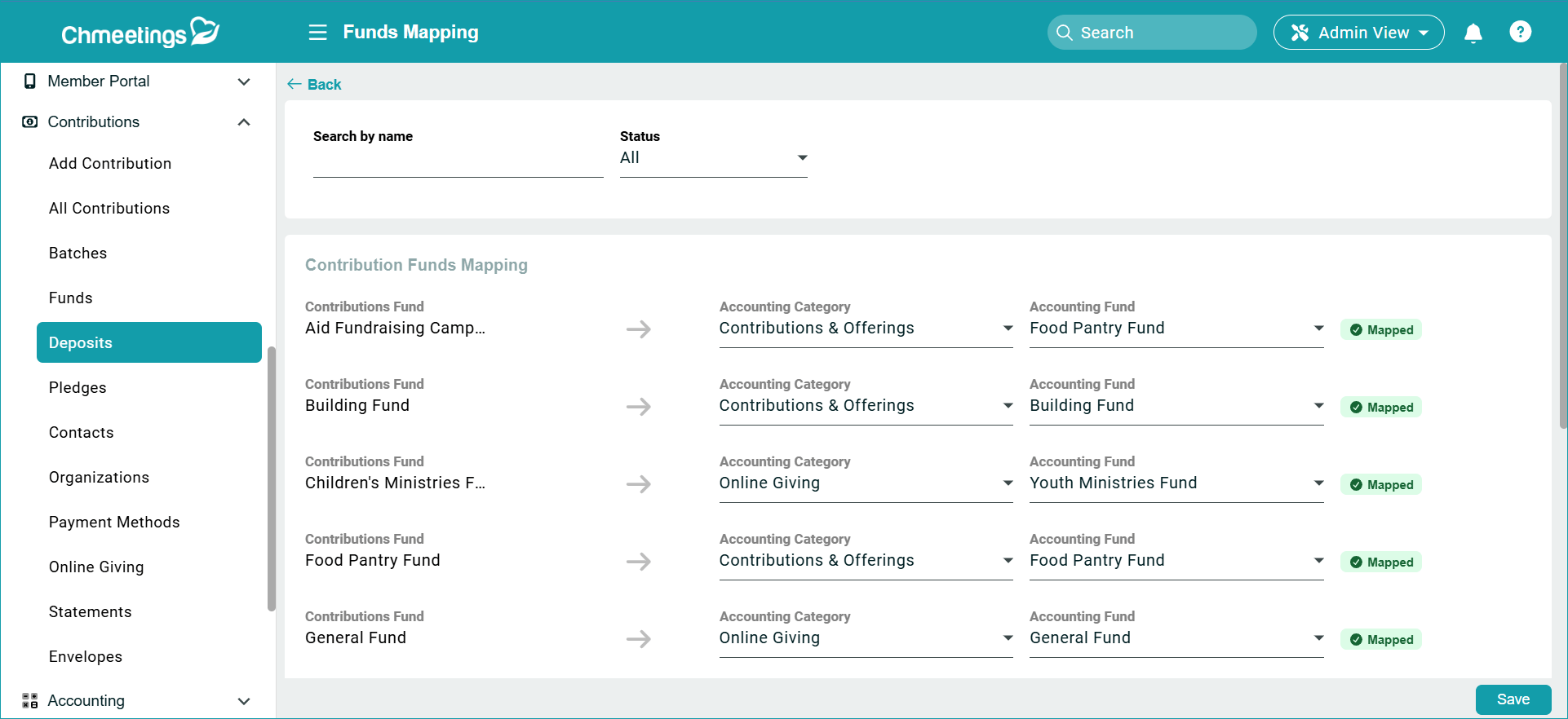 ChMeetings Updates for the Beginning of 2026 6 fund mapping -