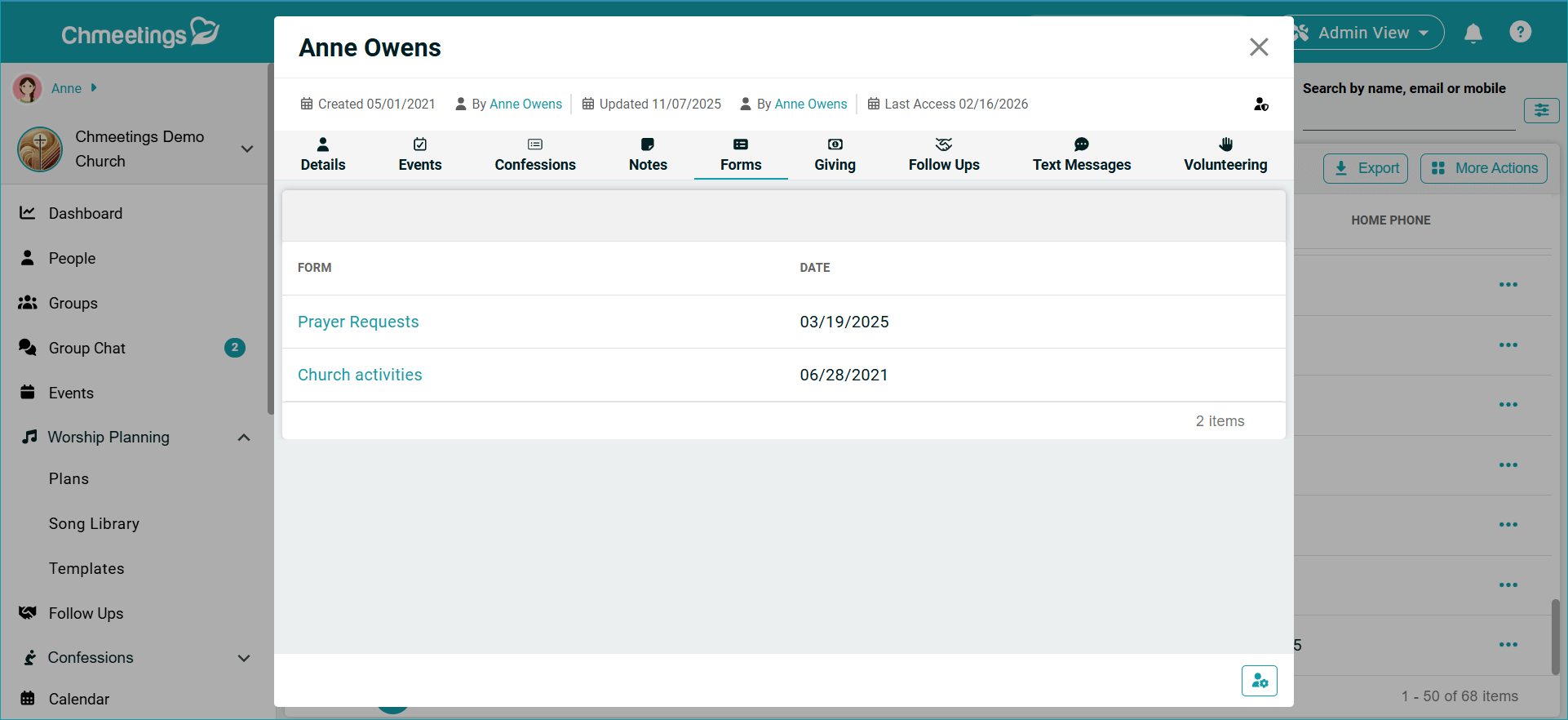 Release Notes 69 profile forms -