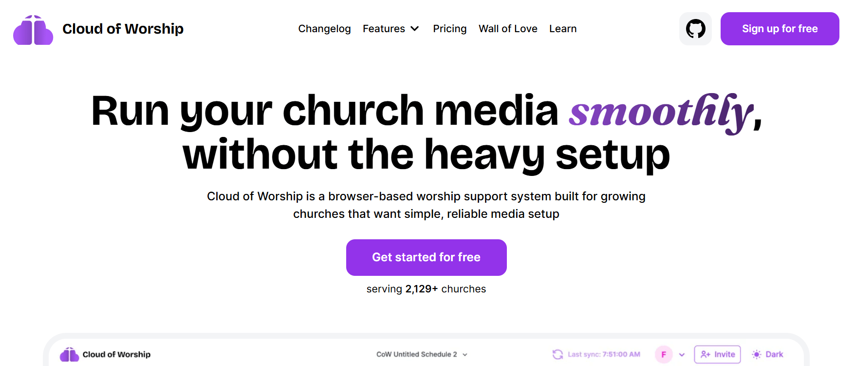 The 7 Best Church Presentation Software Options Worth Using in 2026 3 Cloud of Worship - Church Presentation Software