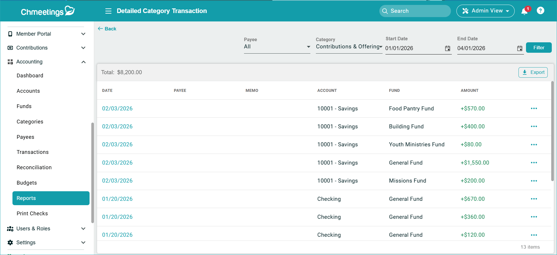 ChMeetings Updates for March 2026 10 acc report -