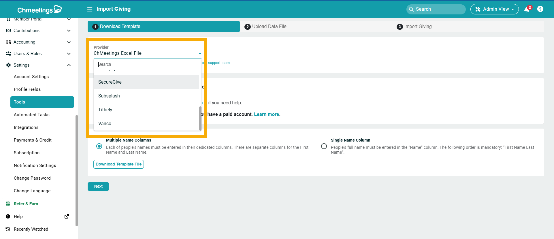 ChMeetings Updates for April 2026 3 import securegive -