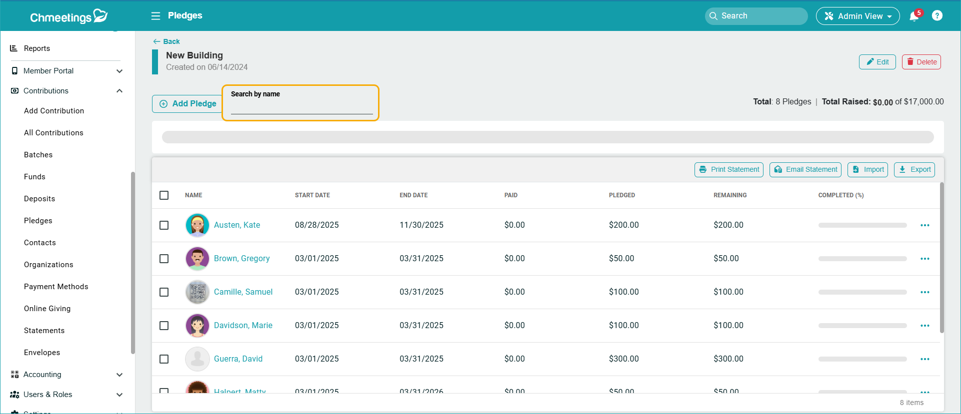 Release Notes 16 pledge search -