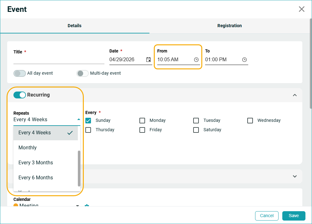 ChMeetings Updates for April 2026 1 recurring events -