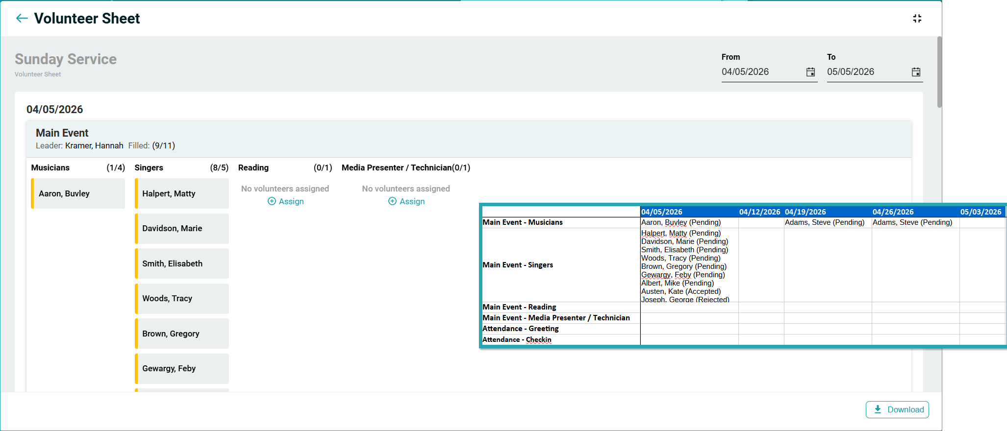 ChMeetings Updates for March 2026 6 sheet -