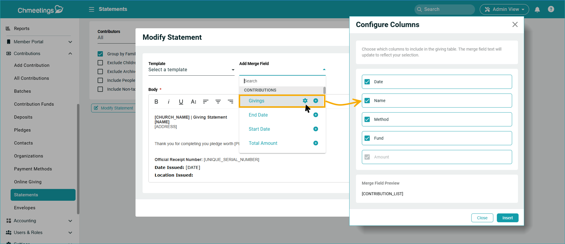 Release Notes 24 giving list -