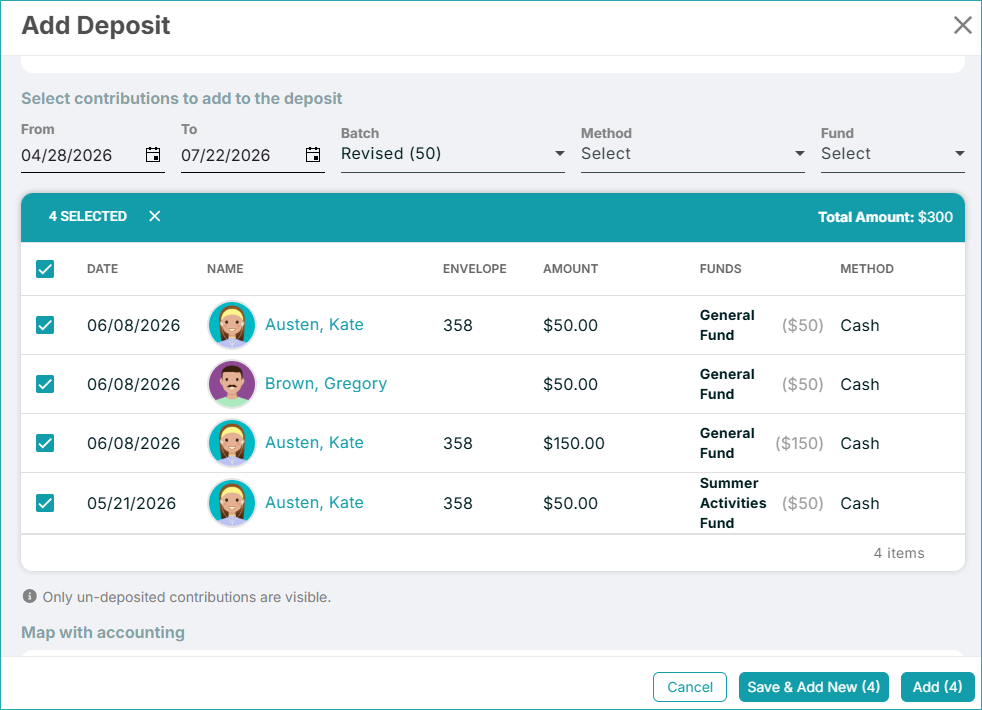 ChMeetings Updates for July 2026 6 add deposit -