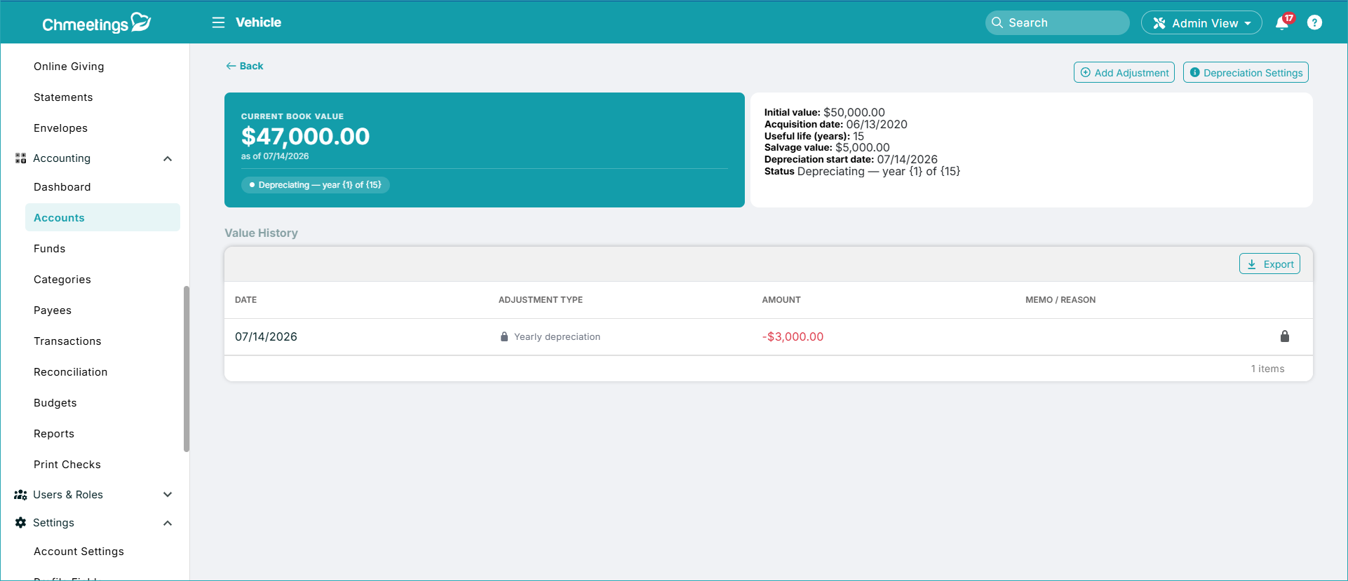 ChMeetings Updates for July 2026 4 fixed assets -