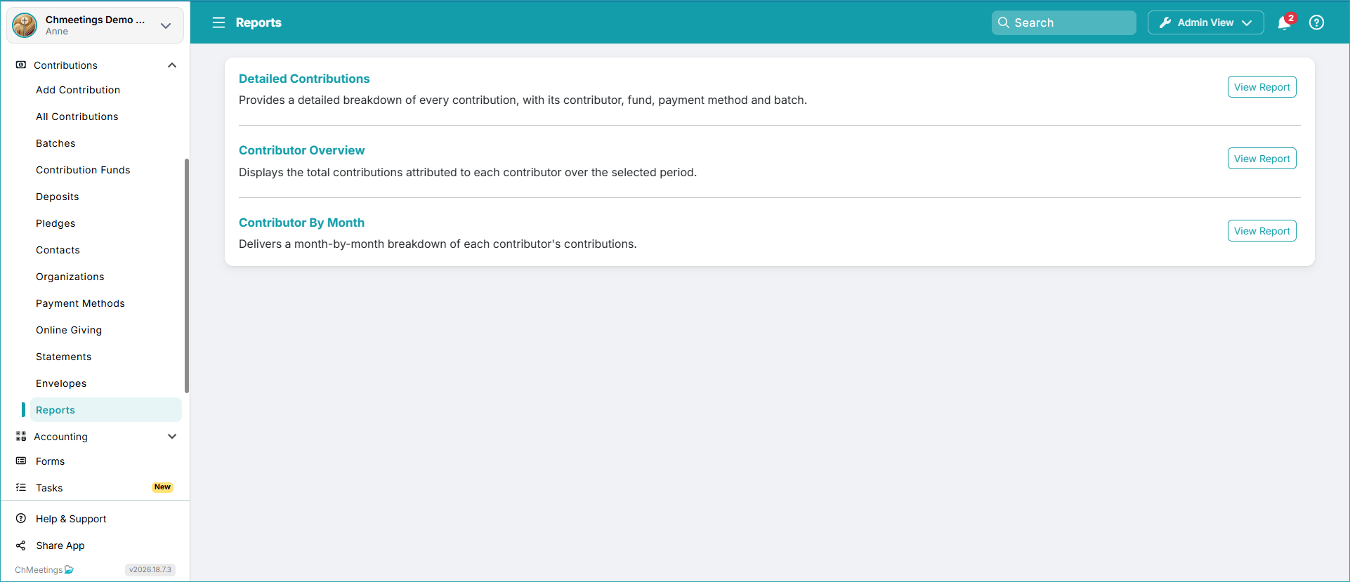giving reports -